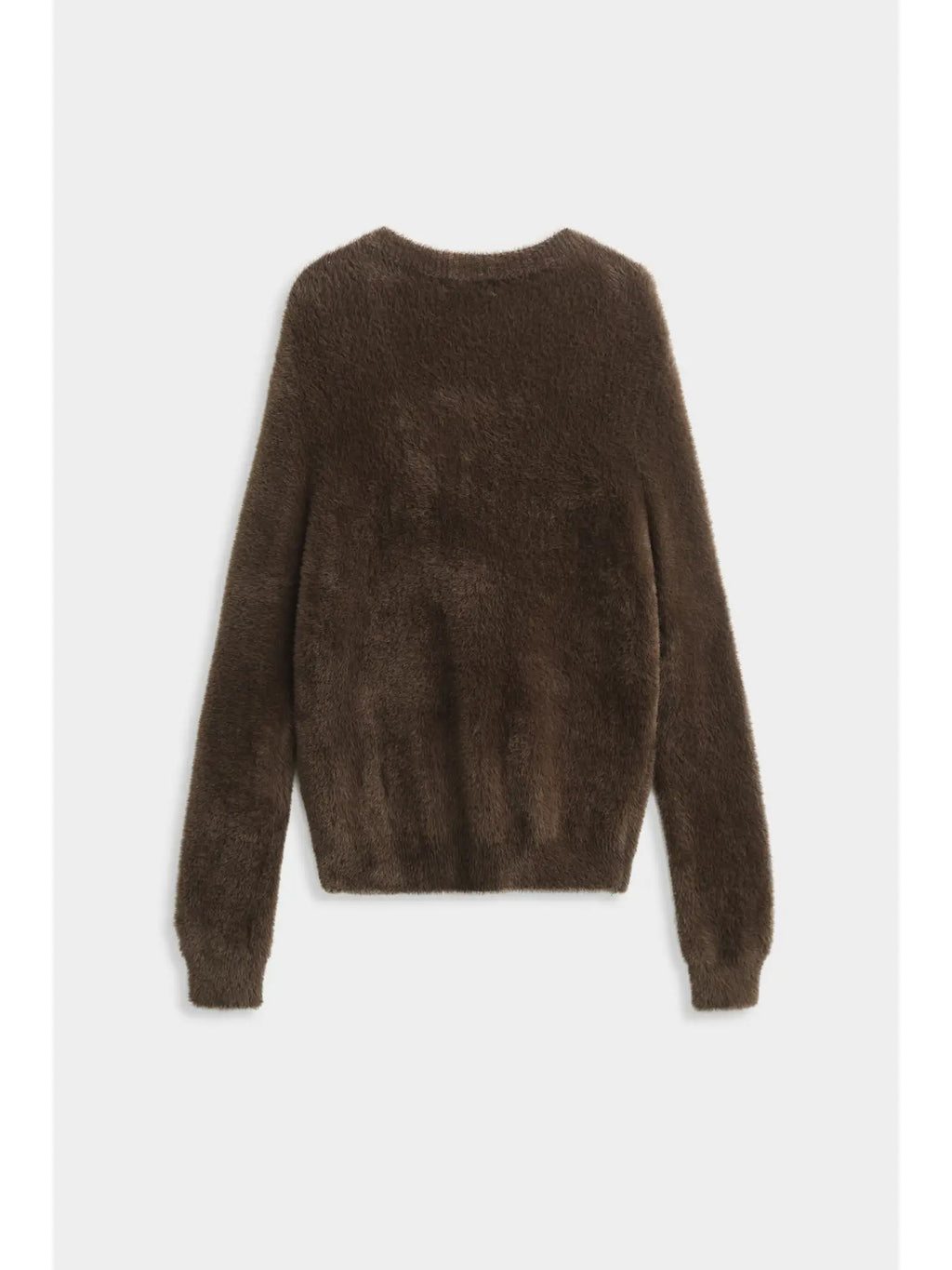 Zacht bruin vest knopen strikmotief