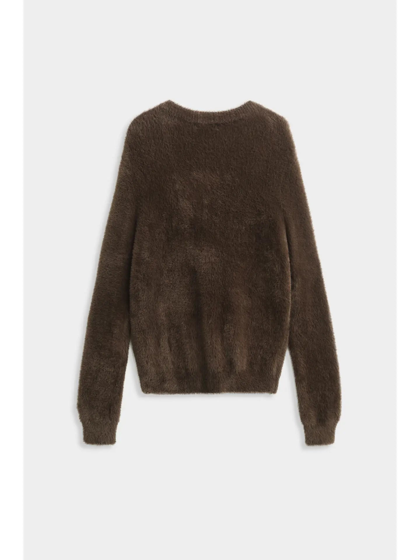 Zacht bruin vest knopen strikmotief